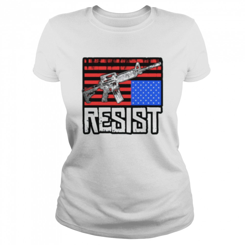 Gun Resist American Flag Classic Women's T-shirt