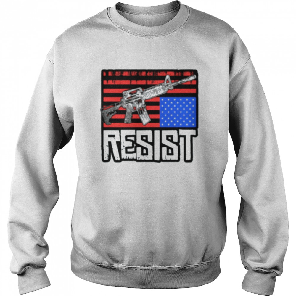 Gun Resist American Flag Unisex Sweatshirt