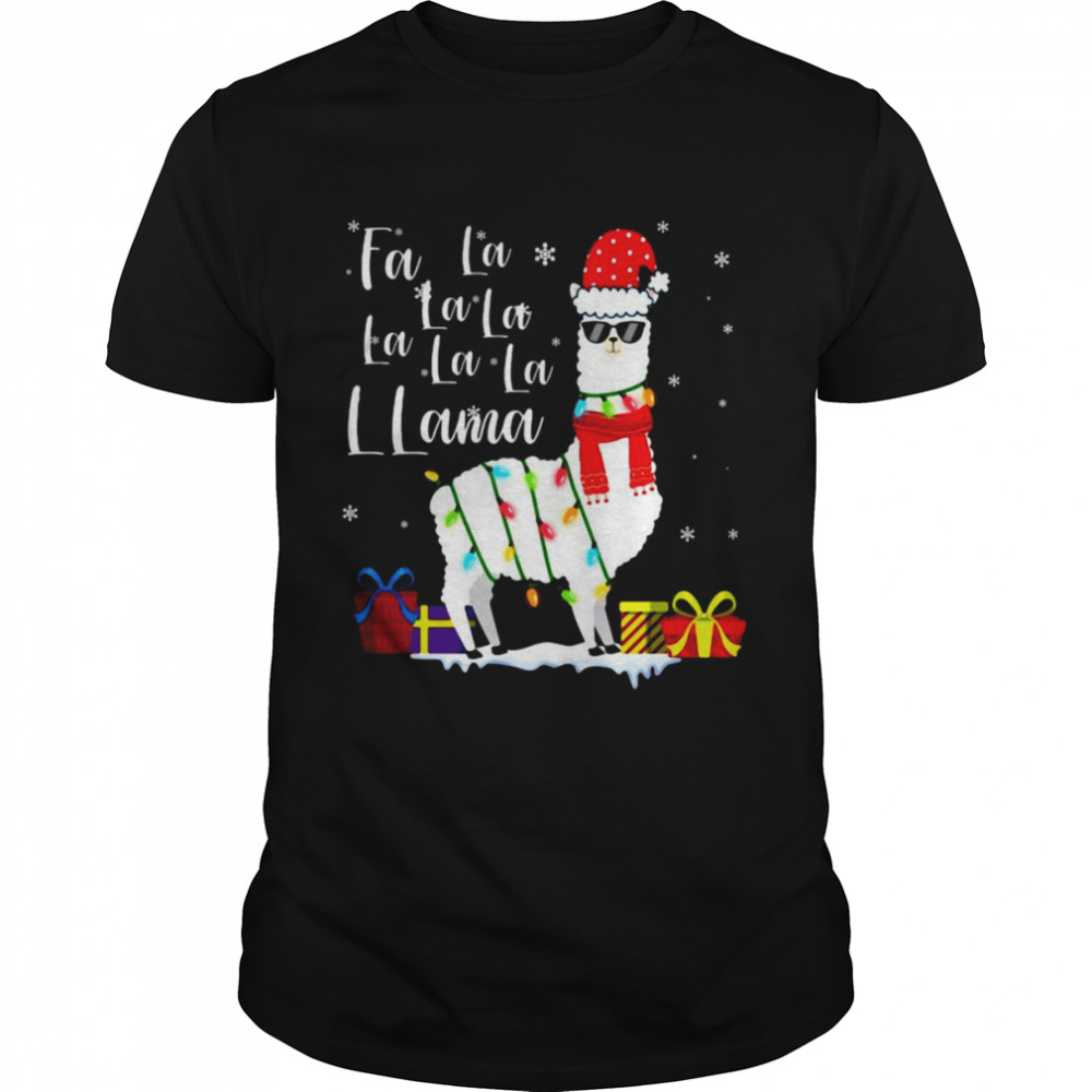 Llama Christmas Sweater Fa La La Llama X-Mas T-Shirt