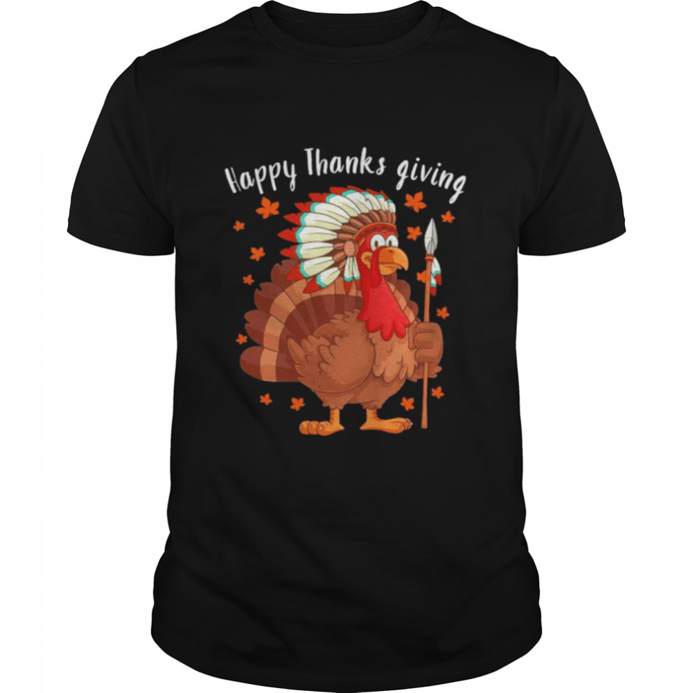 Turkey Native American happy Thanksgiving shirt Classic Men's T-shirt