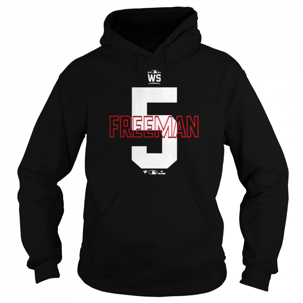 Atlanta Braves Freddie Freeman Fanatics Branded Navy 2021 World Series Bound Big Unisex Hoodie