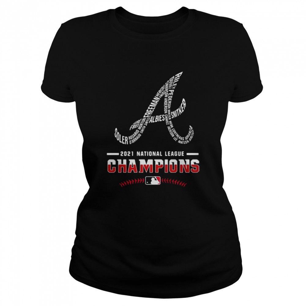 Atlanta Braves Player Name 2021 National League Champions Classic Women's T-shirt