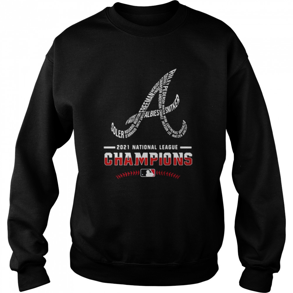 Atlanta Braves Player Name 2021 National League Champions Unisex Sweatshirt