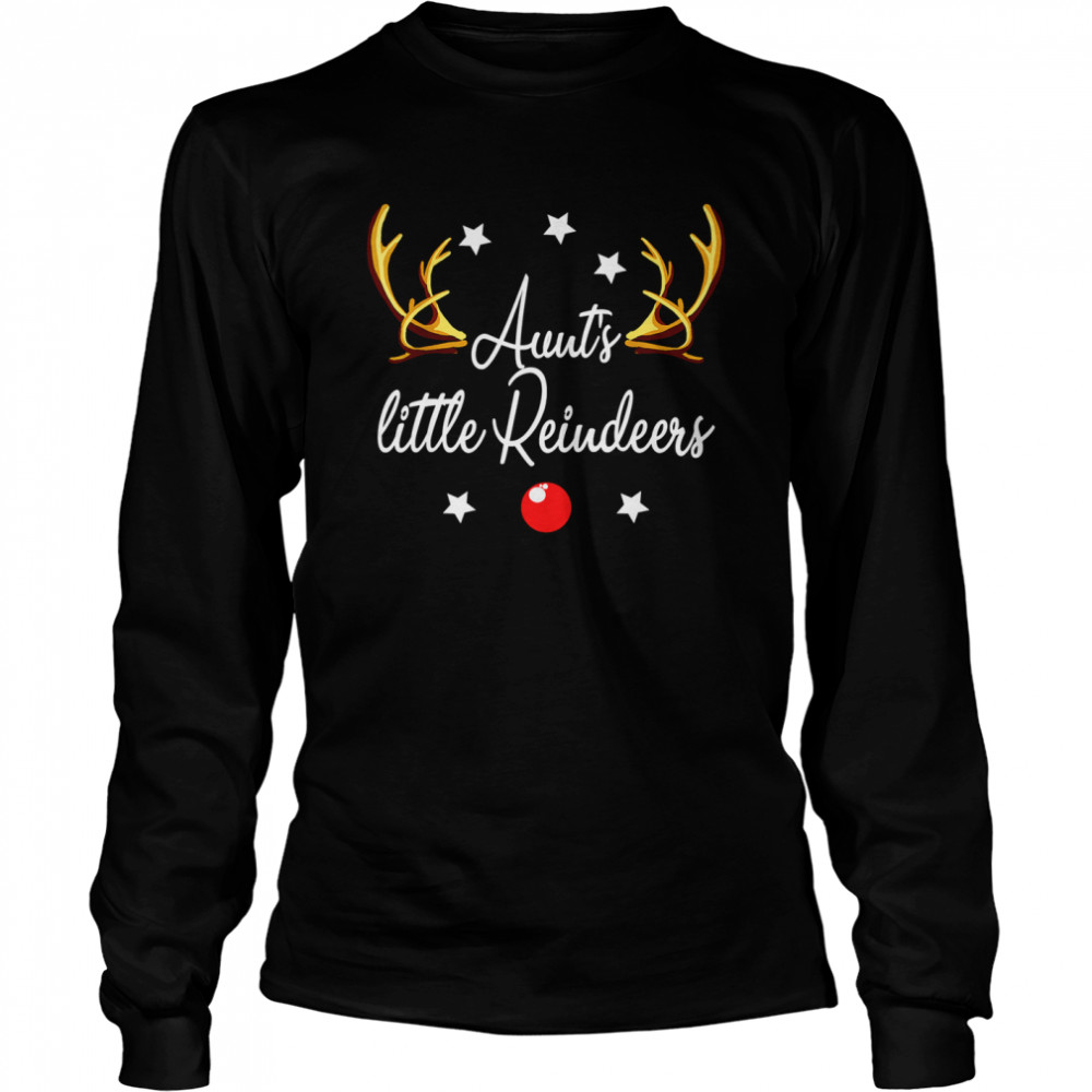 Aunt’s Little Reindeers Reindeers Christmas T- Long Sleeved T-shirt