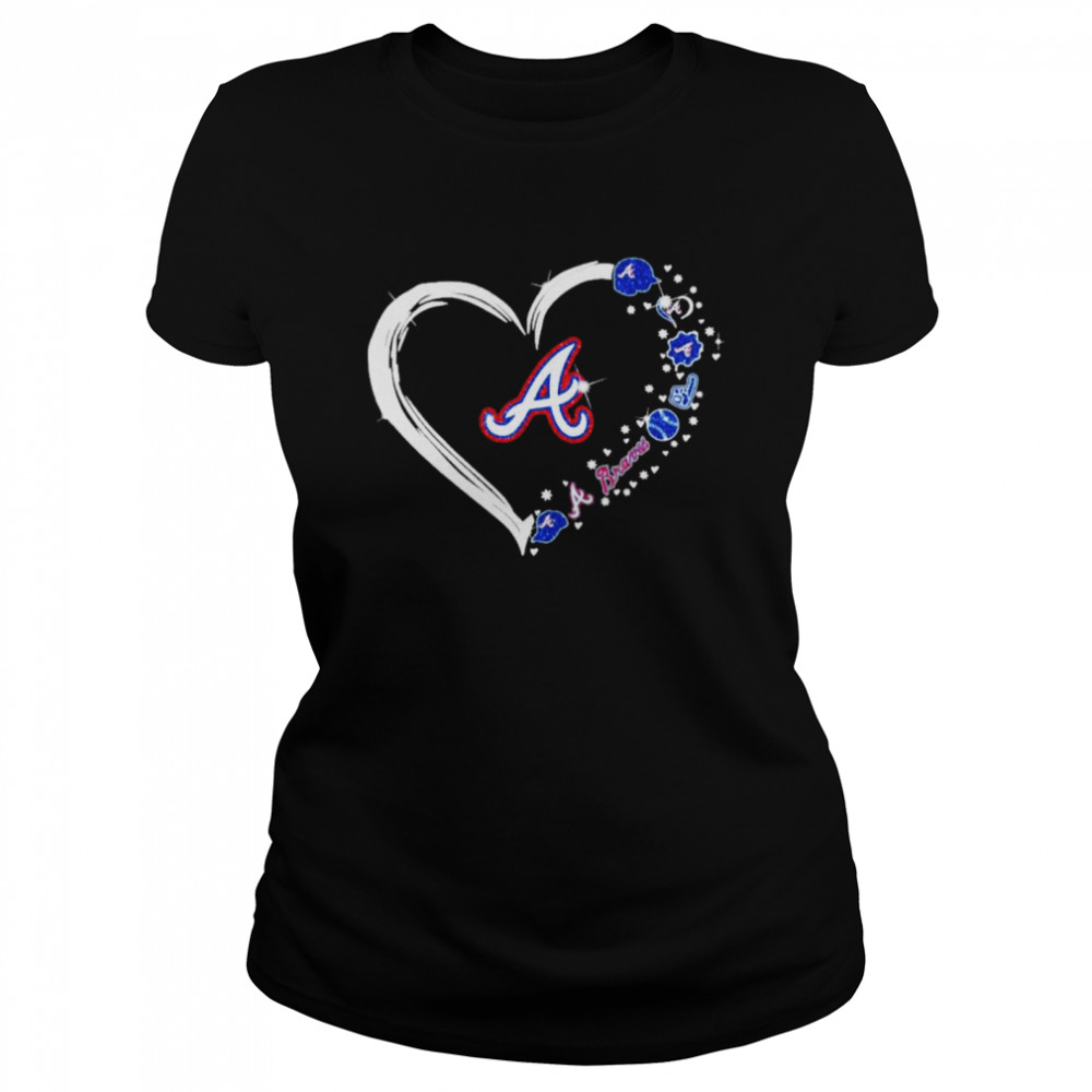 Diamonds Heart Love Atlanta Braves 2021 Classic Women's T-shirt