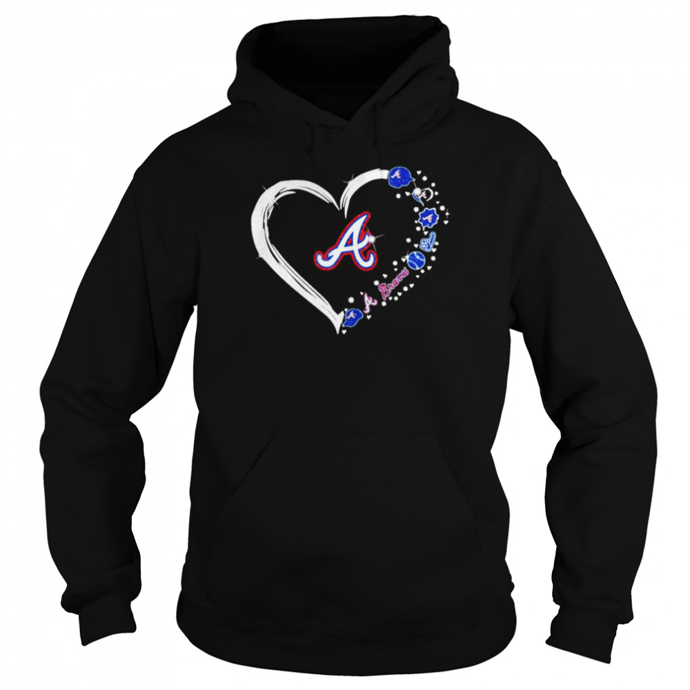 Diamonds Heart Love Atlanta Braves 2021 Unisex Hoodie