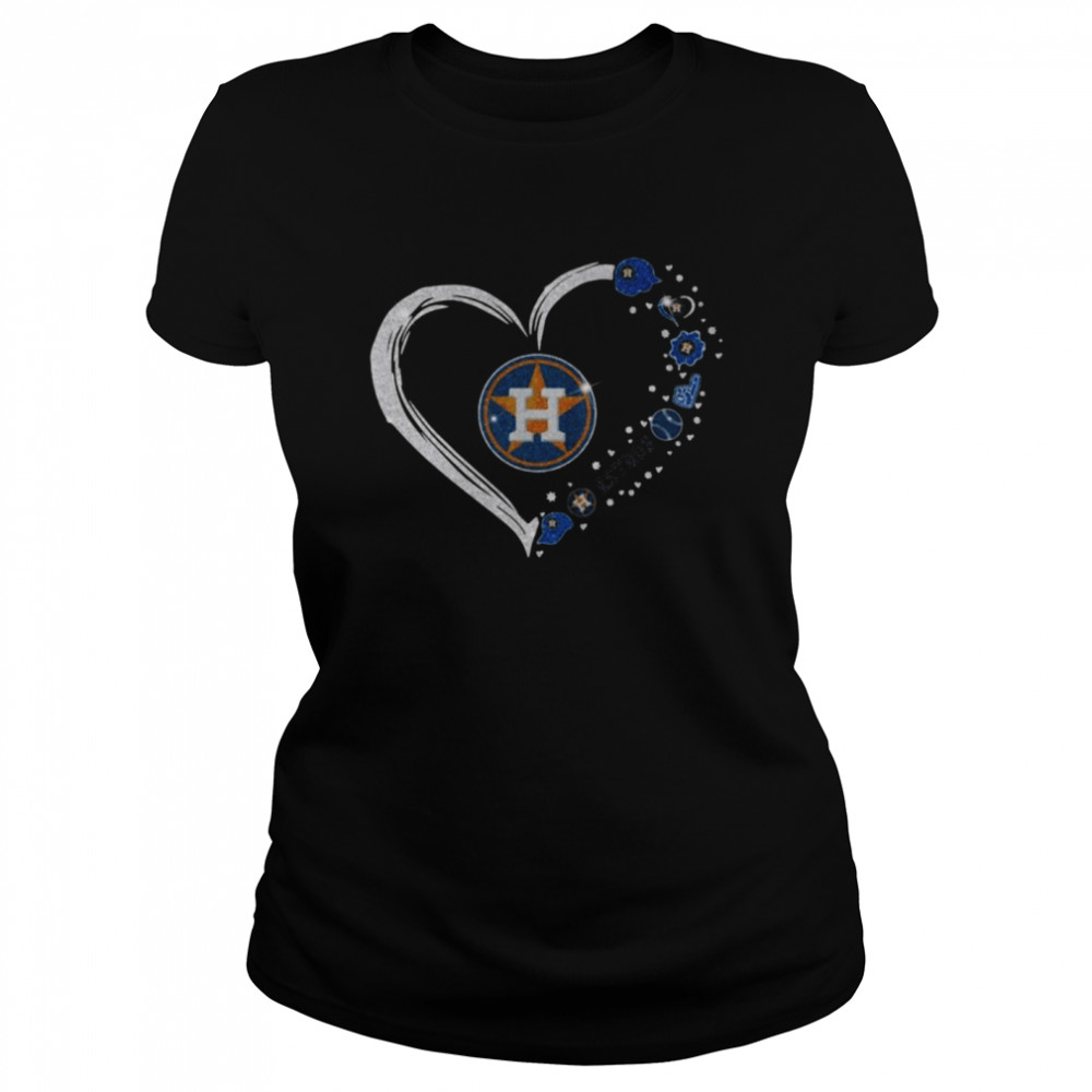 Diamonds Heart Love Houston Astros 2021 Classic Women's T-shirt