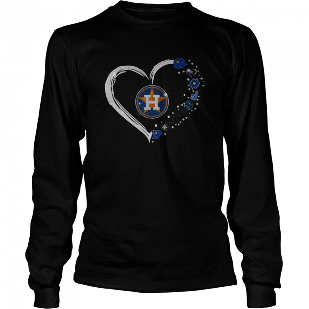 Diamonds Heart Love Houston Astros 2021 Long Sleeved T-shirt