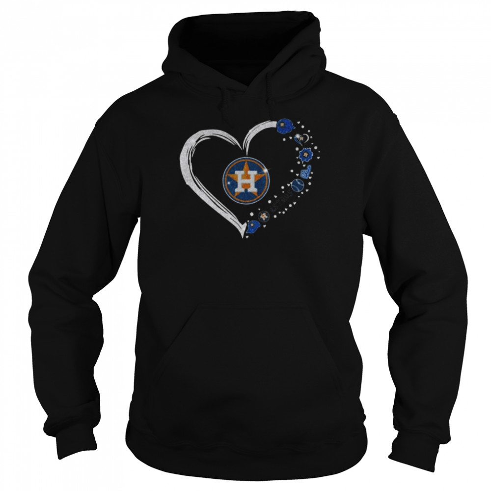 Diamonds Heart Love Houston Astros 2021 Unisex Hoodie