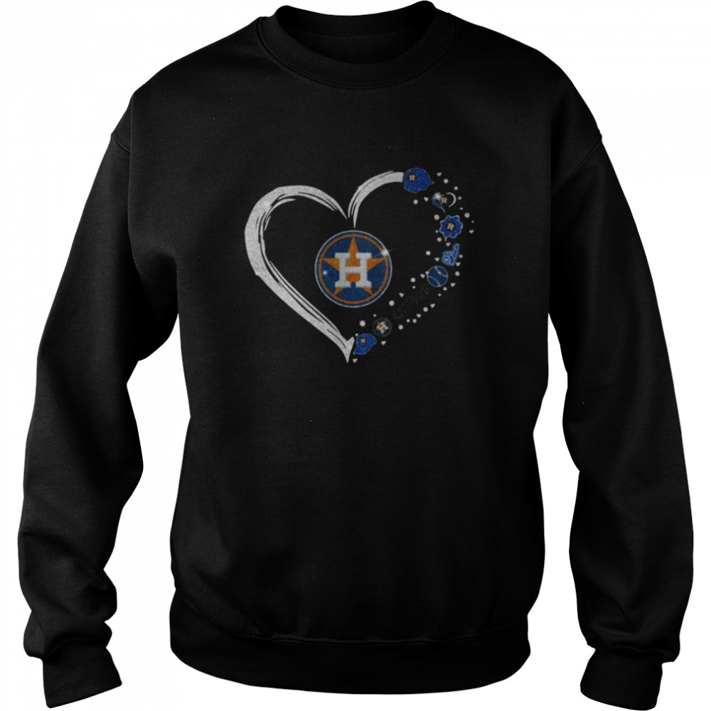 Diamonds Heart Love Houston Astros 2021 Unisex Sweatshirt