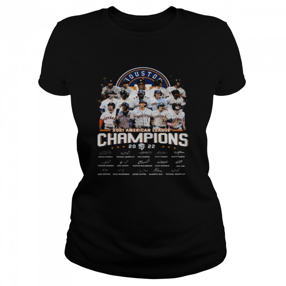 Houston Astros 2021 American League Champions 2022 ALCS Signatures Classic Women's T-shirt