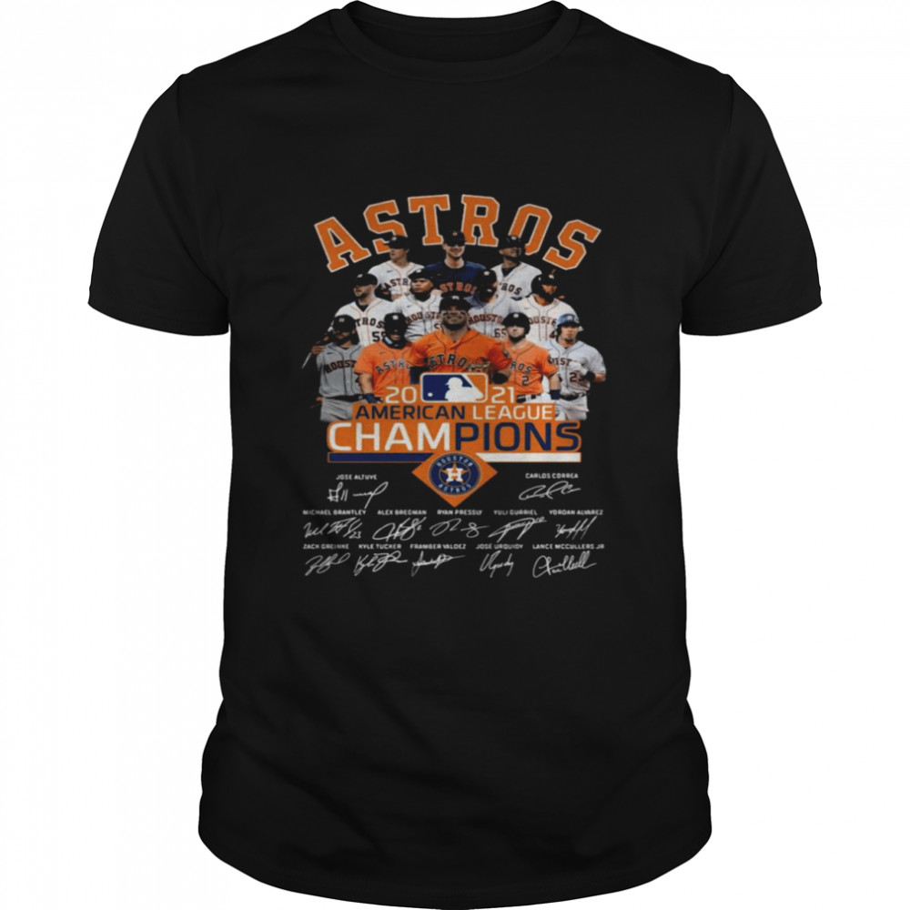 Houston Astros 2021 American League Champions signatures shirt Classic Men's T-shirt