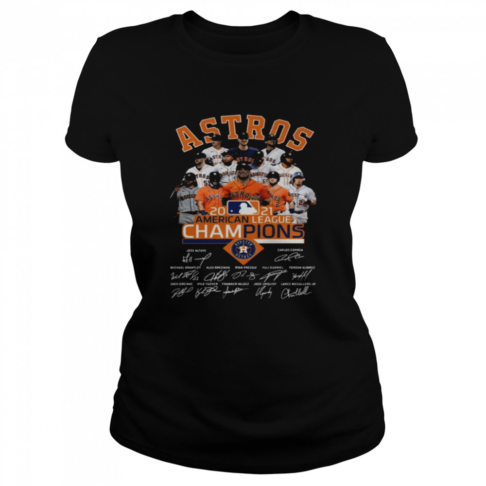 Houston Astros 2021 American League Champions signatures shirt Classic Women's T-shirt