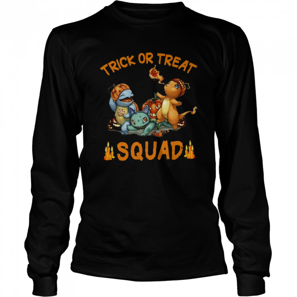 Pokemon Trick Or Treat Squad Happy Halloween Long Sleeved T-shirt