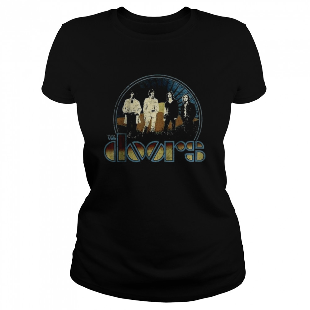 Retro Door Rock Music Vaporware Design Arts T- Classic Women's T-shirt