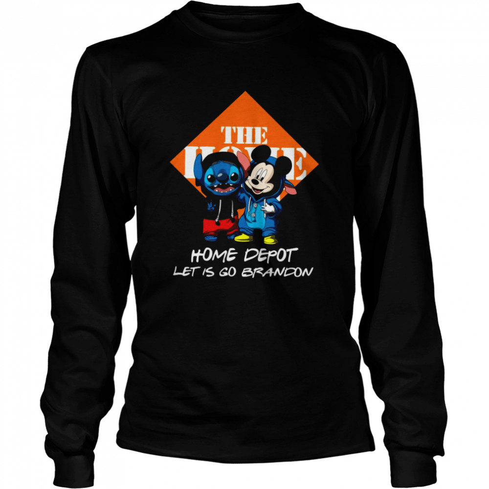 Stitch And Mickey The home depot let is go grandon shirt Long Sleeved T-shirt