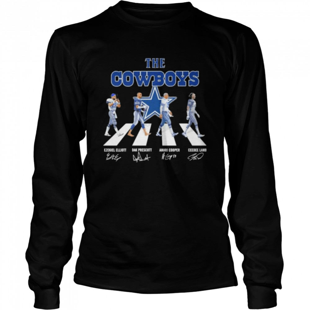 The Dallas Cowboys Abbey Road signatures shirt Long Sleeved T-shirt