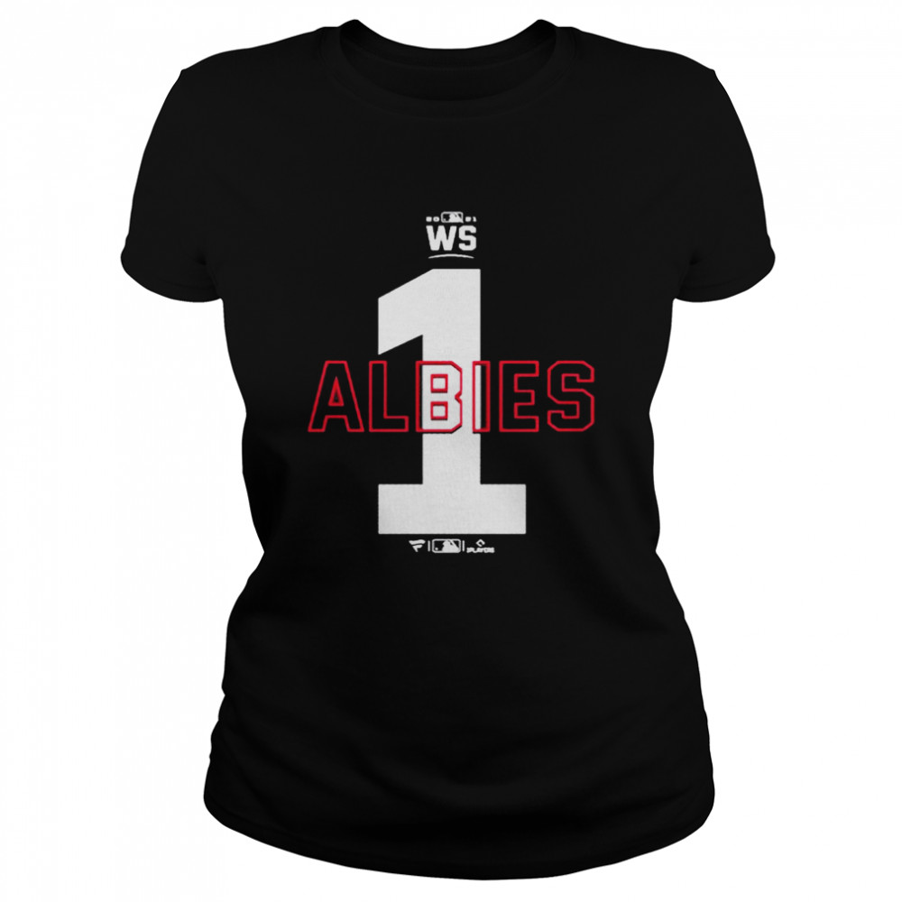 Atlanta Braves Ozzie Albies Fanatics Branded 2021 World Series Classic Women's T-shirt