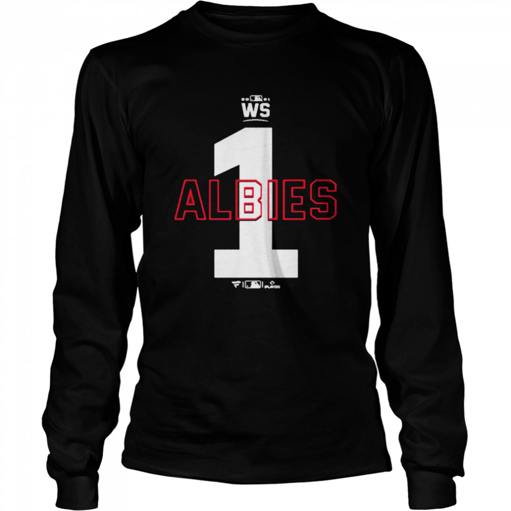 Atlanta Braves Ozzie Albies Fanatics Branded 2021 World Series Long Sleeved T-shirt