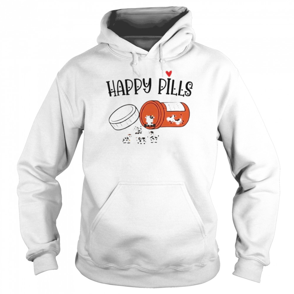 Happy Pills Cow shirt Unisex Hoodie