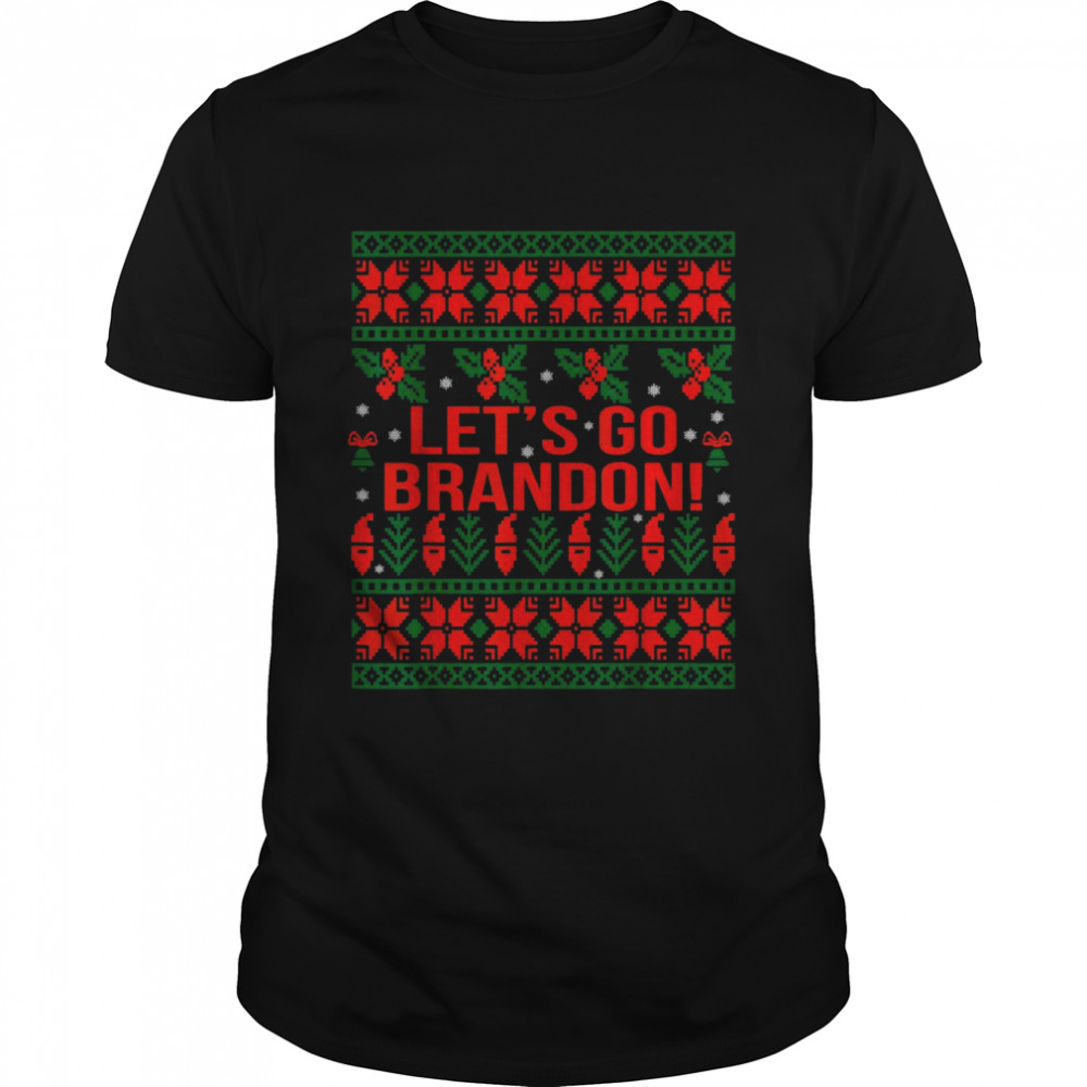 Let’s Go Brandon Chant Meme Christmas PJ Political Ugly Shirt