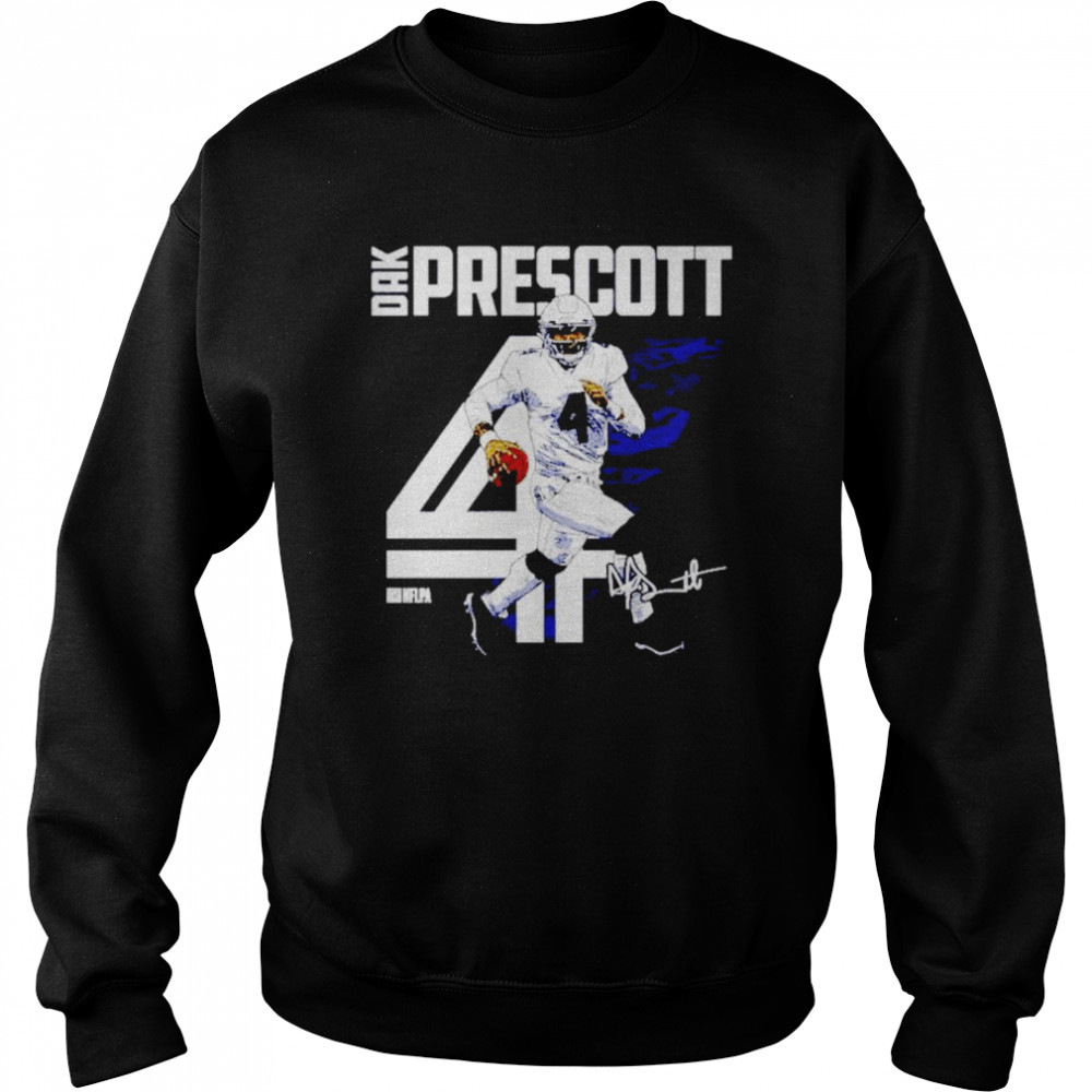 Nice dallas Cowboys Dak Prescott inline signature shirt Unisex Sweatshirt