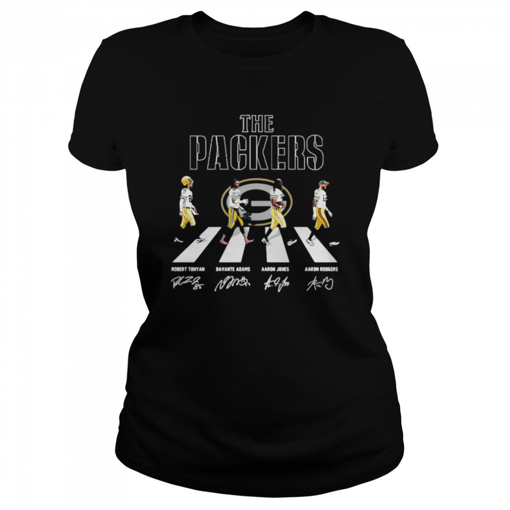 The Green Bay Packers Abbey Road Robert Tonyan Davante Adams Signatures Classic Women's T-shirt