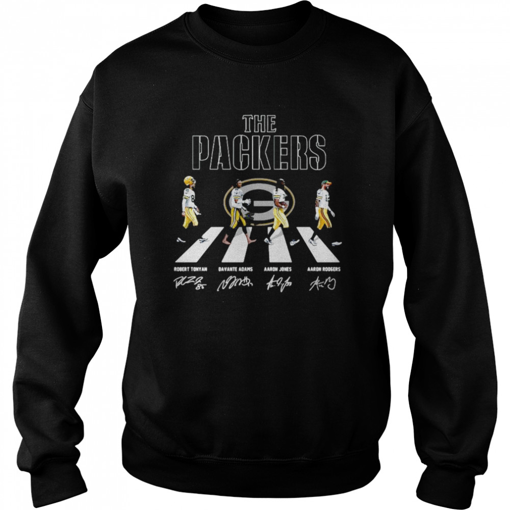 The Green Bay Packers Abbey Road Robert Tonyan Davante Adams Signatures Unisex Sweatshirt