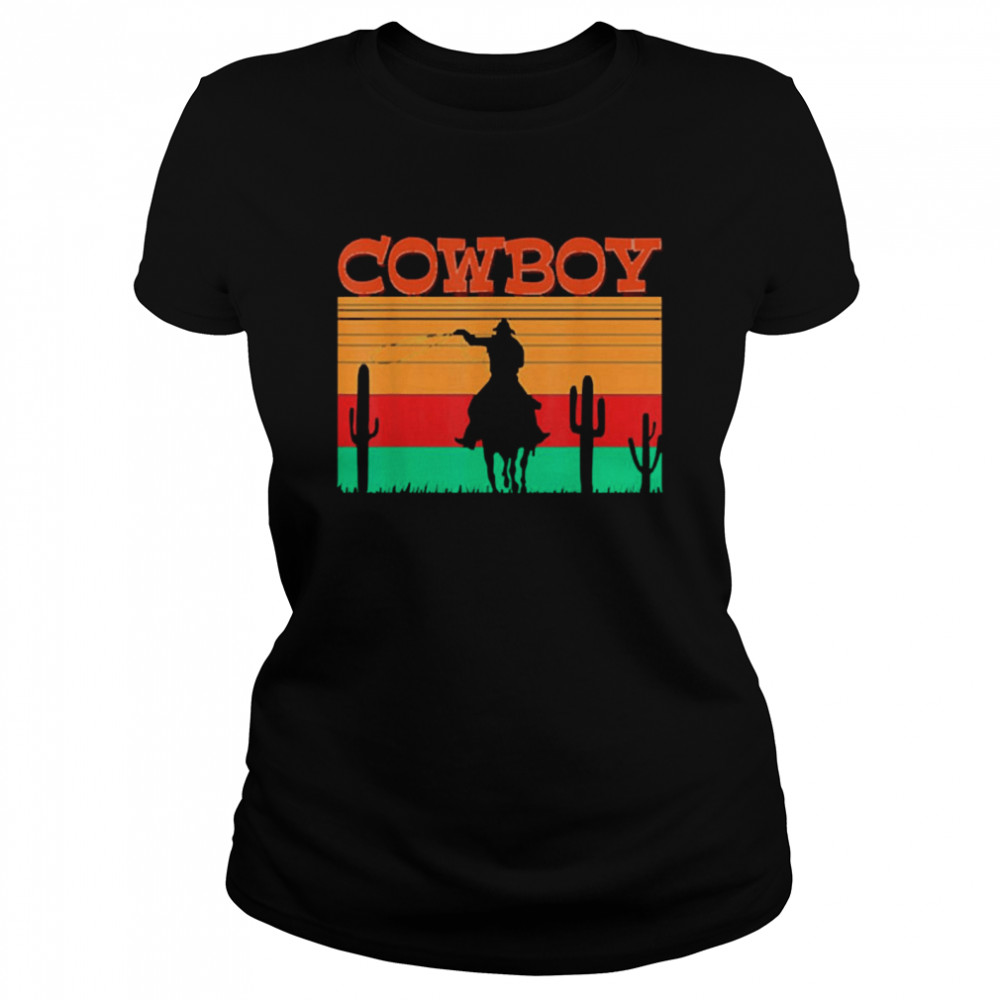 Cowboy Rodeo Horse Roping Vintage Retro Classic Women's T-shirt