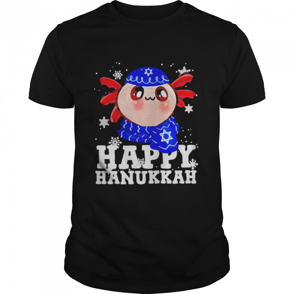 Happy Hanukkah Axolotl Kawaii Sweater T-shirt Classic Men's T-shirt