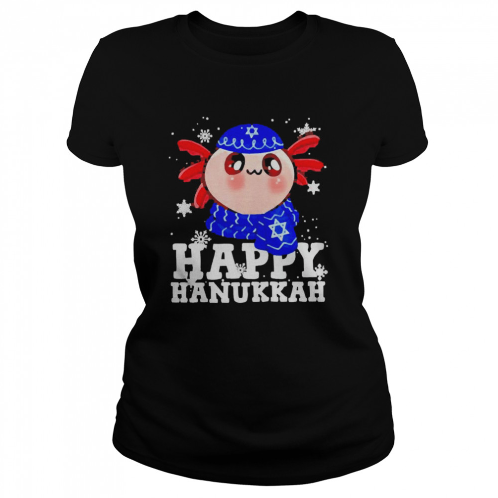 Happy Hanukkah Axolotl Kawaii Sweater T-shirt Classic Women's T-shirt