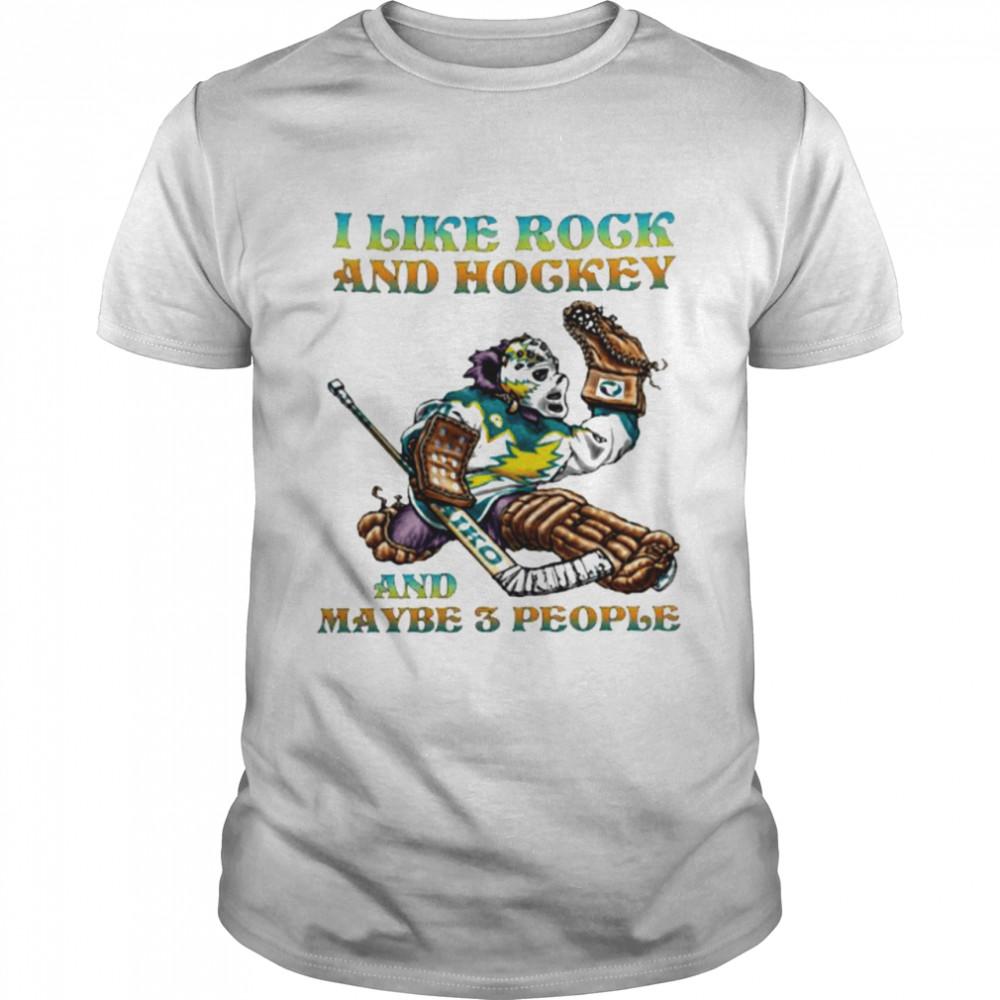 I like Rock and Hockey and maybe 3 people shirt Classic Men's T-shirt