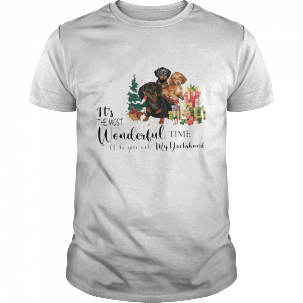 It’s the most wonderful time of the years with my Dachshunds Christmas shirt Classic Men's T-shirt