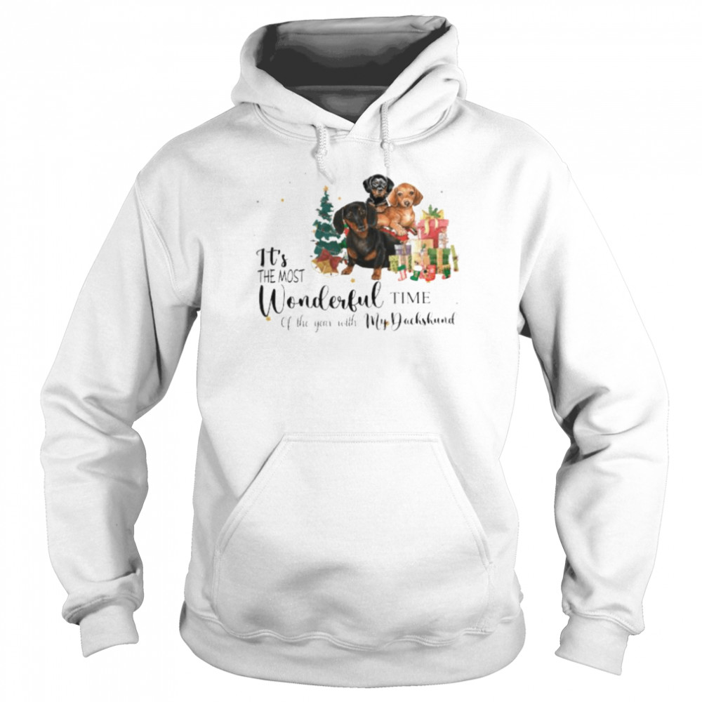 It’s the most wonderful time of the years with my Dachshunds Christmas shirt Unisex Hoodie