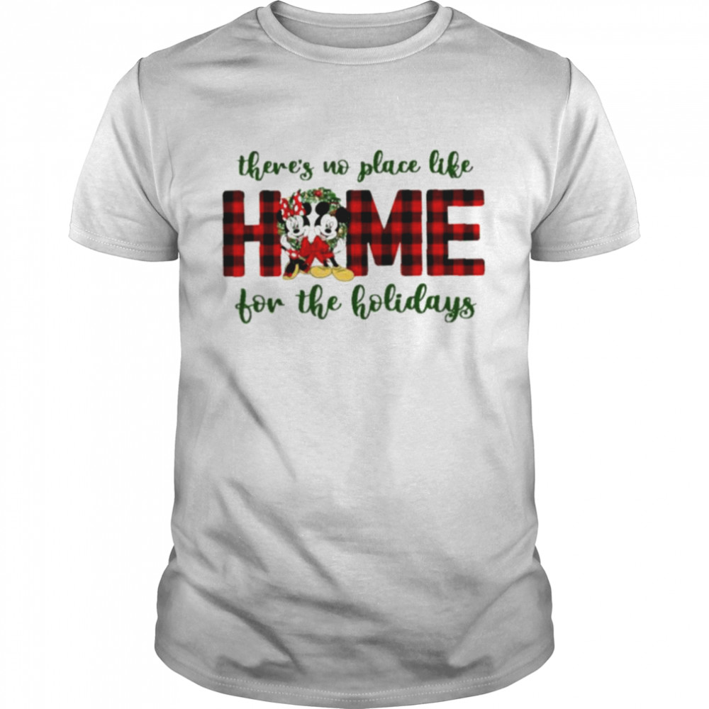 Mickey Mouse there’s no place like home for the holidays shirt Classic Men's T-shirt