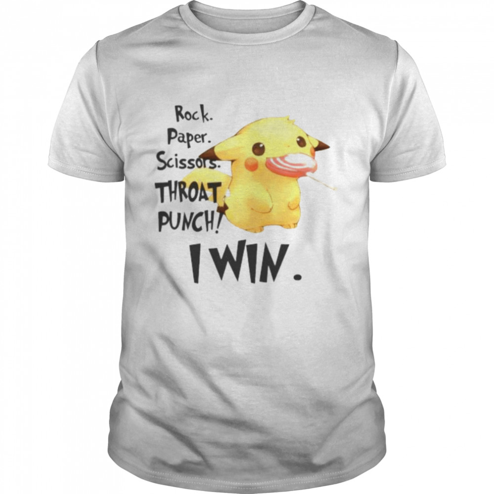 Moon Rock paper scissors throat punch I win shirt Classic Men's T-shirt