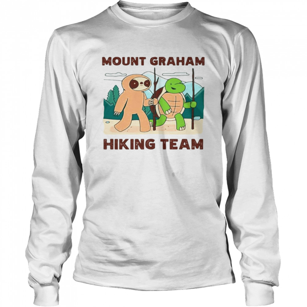 Mount Graham Hiking Team Climbing Expedition Camping Sloth T-shirt Long Sleeved T-shirt