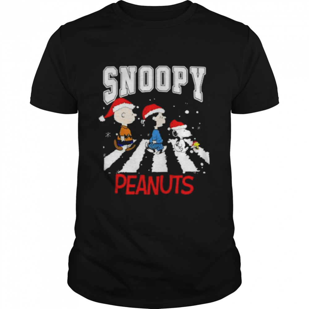 Santa Snoopy and Peanuts Abbey Road Christmas shirt Classic Men's T-shirt