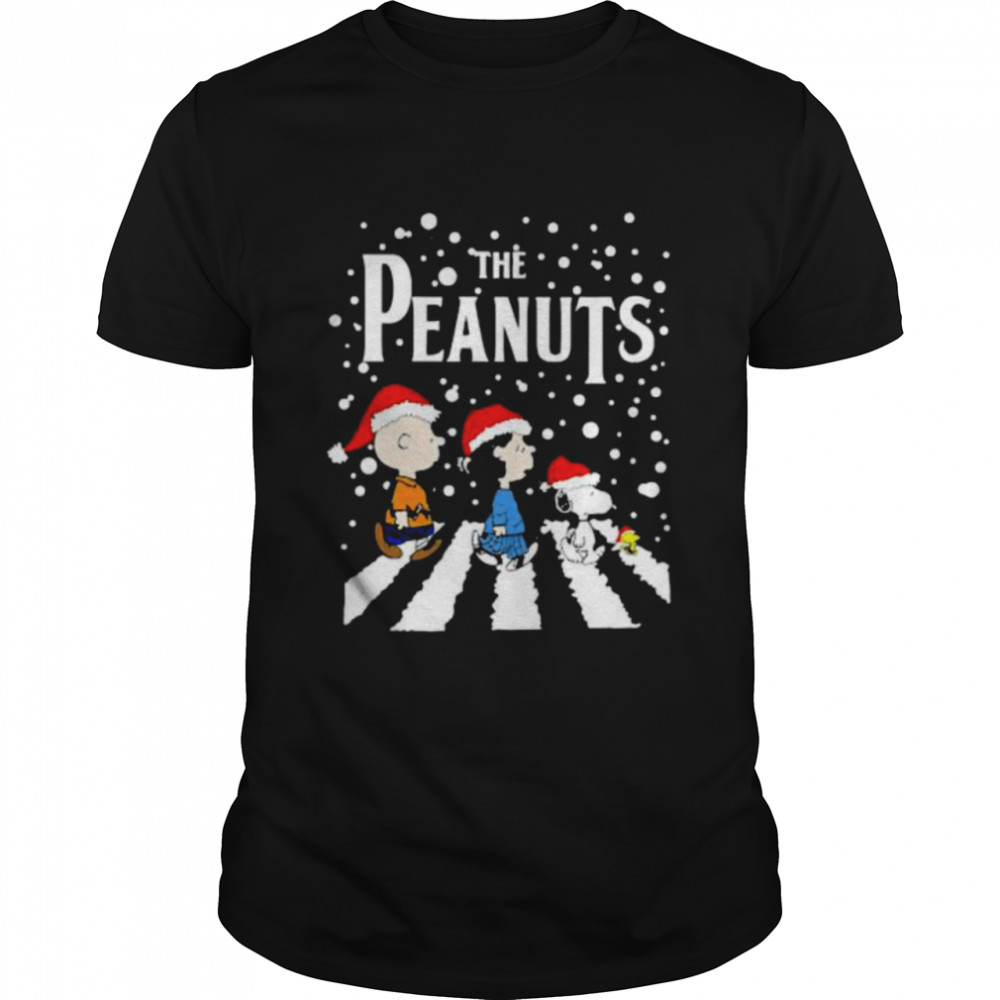 Santa The Peanuts Abbey Road Christmas shirt Classic Men's T-shirt