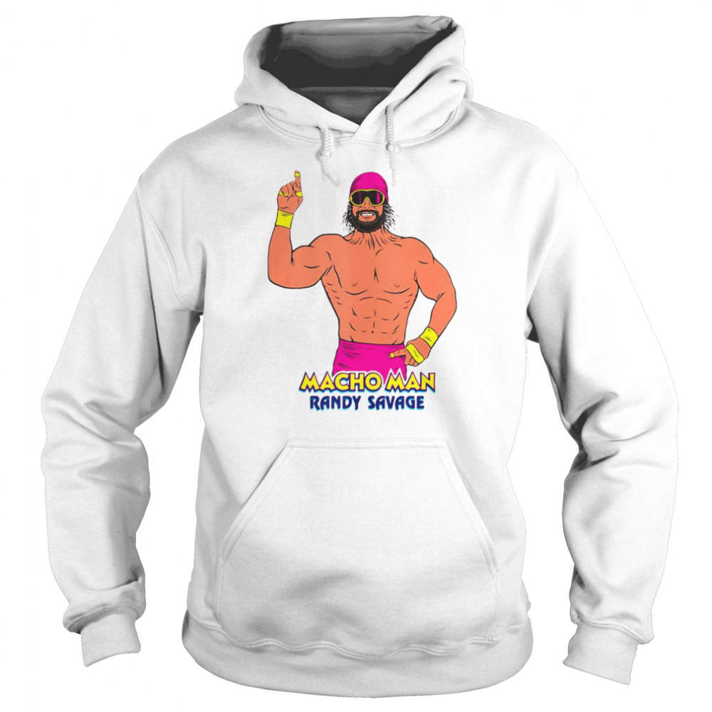 Wwe Macho Man Randy Savage Illustration Graphic T-shirt Unisex Hoodie