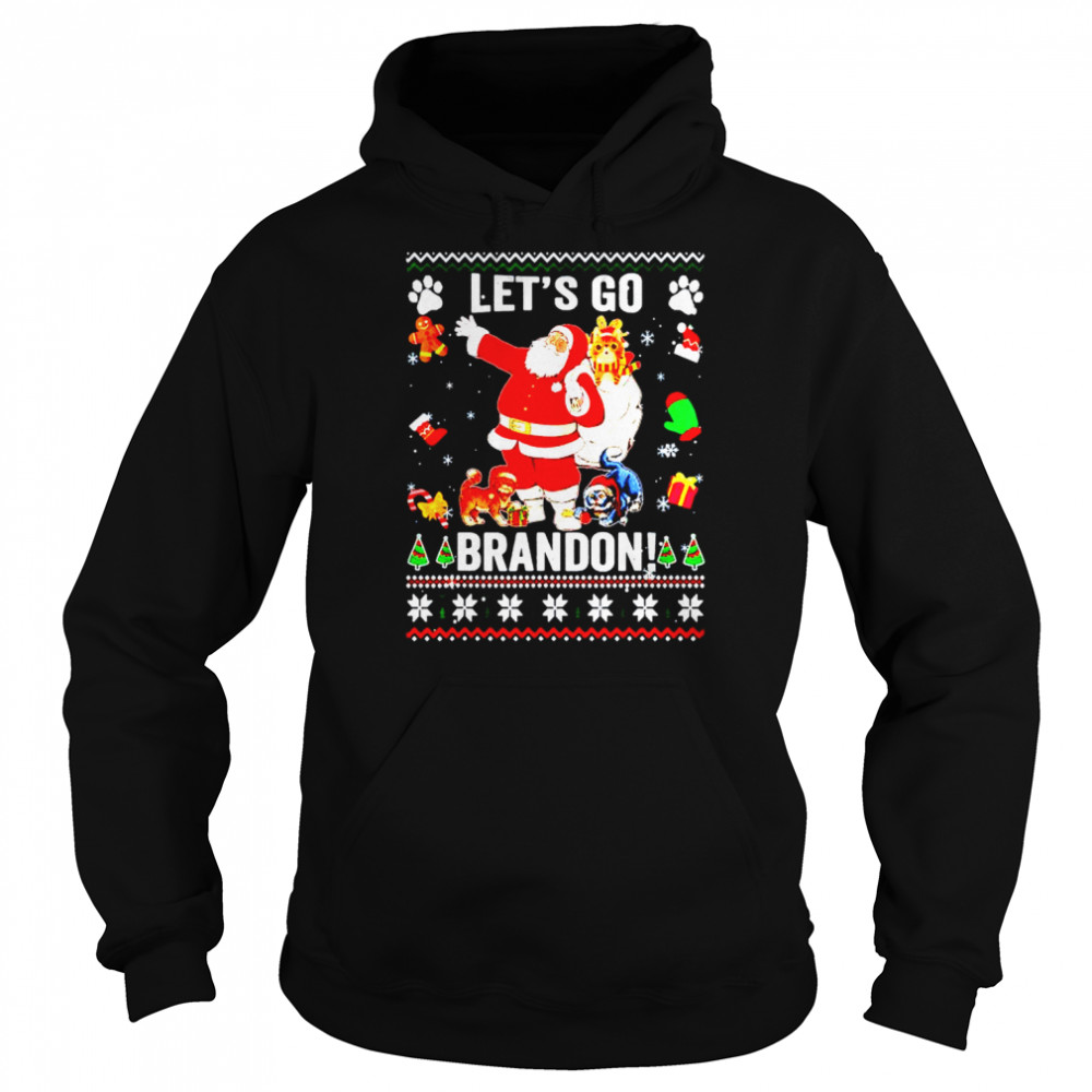 Lets Go Brandon Santa Claus shirt Unisex Hoodie