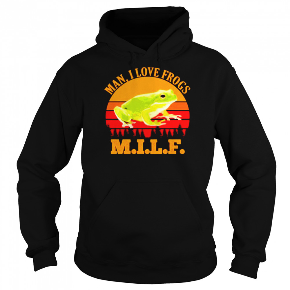 Man I love frogs vintage shirt Unisex Hoodie