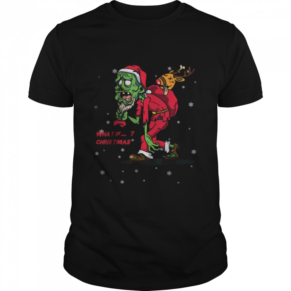 Santa Zombie Walking Dead Christmas Costume Gift T-Shirt