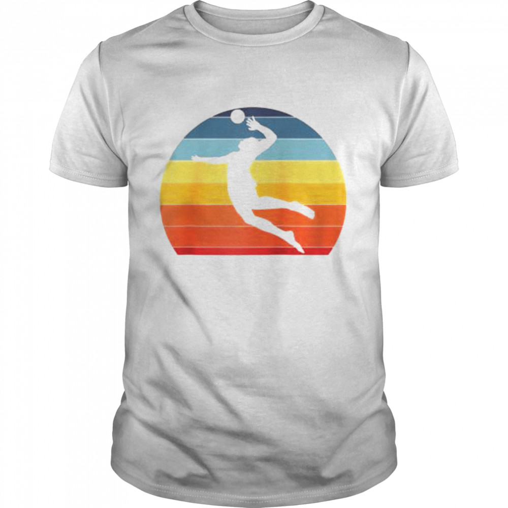 Volleyball Vintage Retro, Volleyball Player, Sport Fun Classic Men's T-shirt