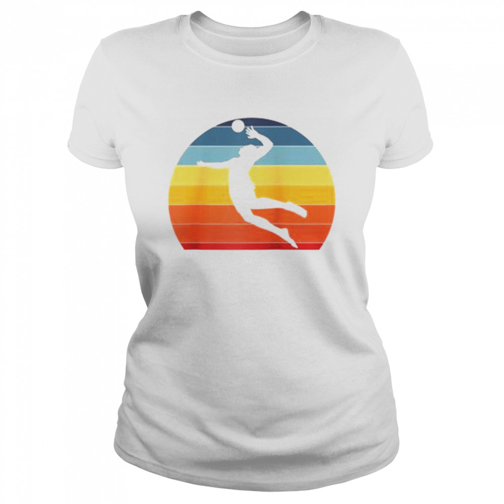 Volleyball Vintage Retro, Volleyball Player, Sport Fun Classic Women's T-shirt