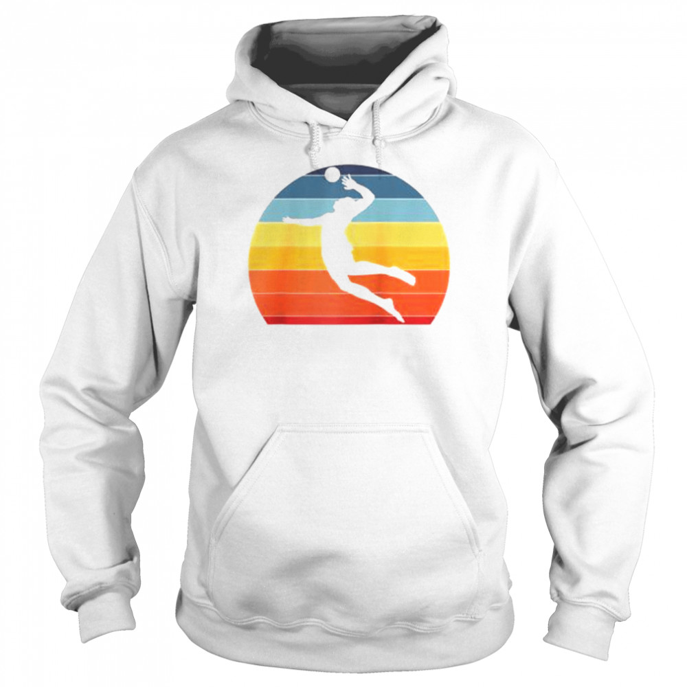 Volleyball Vintage Retro, Volleyball Player, Sport Fun Unisex Hoodie