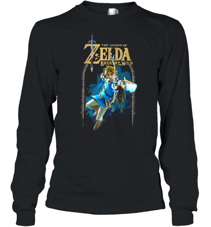 Zelda Breath Of The Wild Link Arch Shot Logo Graphic T-Shirt T-Shirt 