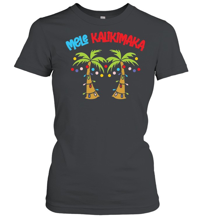 Christmas Mele Kalikimaka Santa Hawaiian T-shirt Classic Women's T-shirt