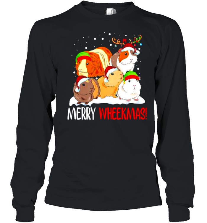 guinea pig Christmas meery wheekmas shirt Long Sleeved T-shirt