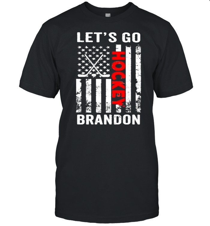 Let’s go brandon Hockey American flag shirt